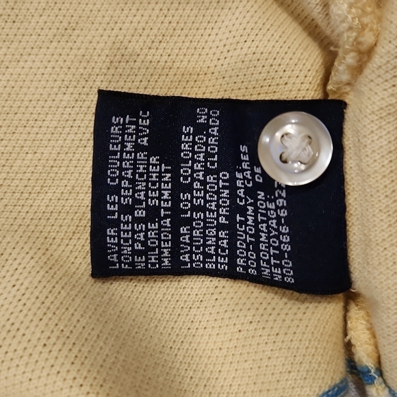 3/$20 Tommy Hilfiger Yellow Stripes Polo Shirt - Picture 8 of 9